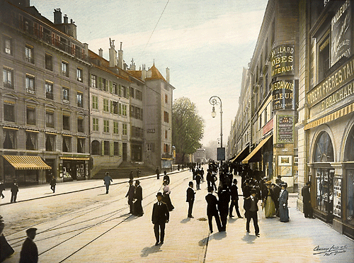 8 rue de la Corraterie entre 1875 et 1910. Photo © Charnaux