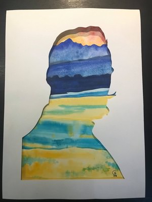 Le Lac de Genève et le Mont-Blanc par Karla Gonzalez 9ème prix catégorie Adultes